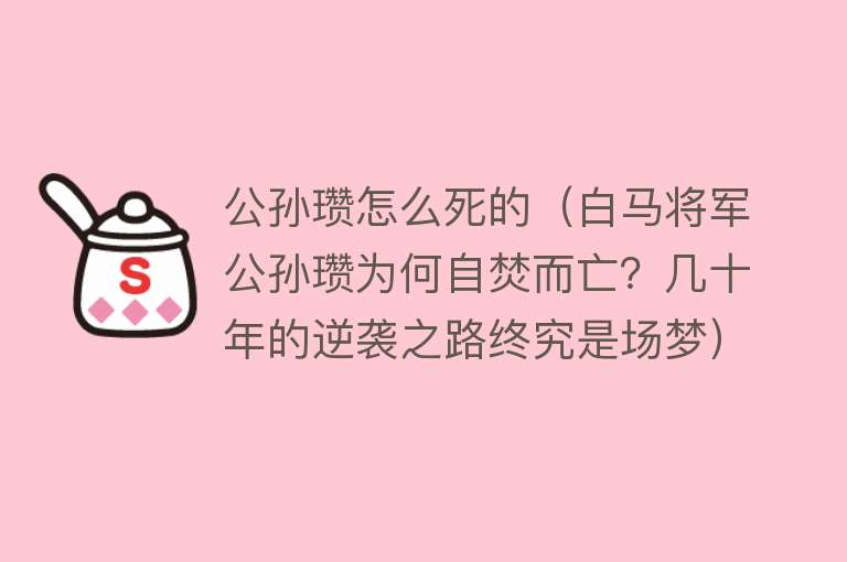 公孙瓒怎么死的（白马将军公孙瓒为何自焚而亡？几十年的逆袭之路